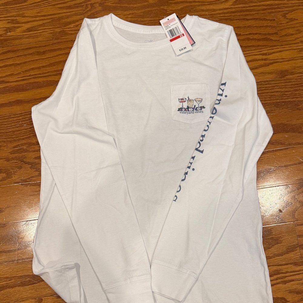 Vineyard Vines White Long Sleeve Tee